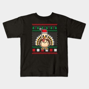 Ugly Christmas Sweaters Turkey Kids T-Shirt